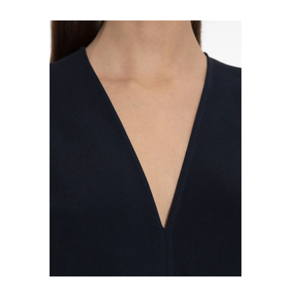 Blouson Detail V-Neck Midi Dress - Image 4
