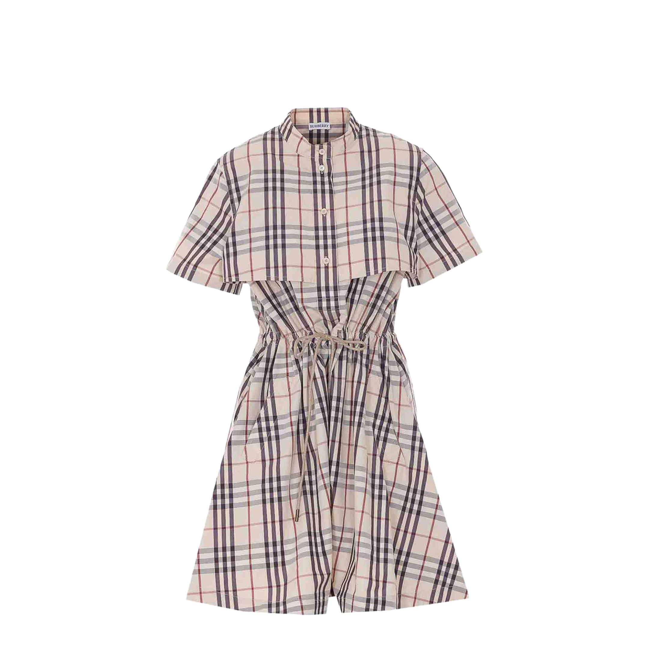 Beige Check Dress - Image 1
