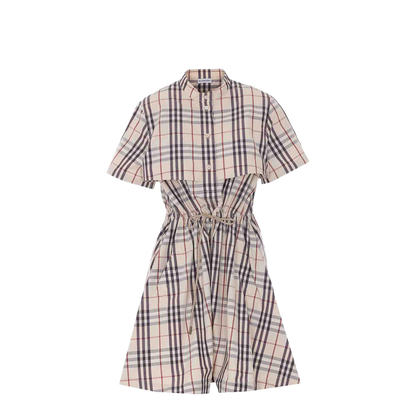 Beige Check Dress - Image 1