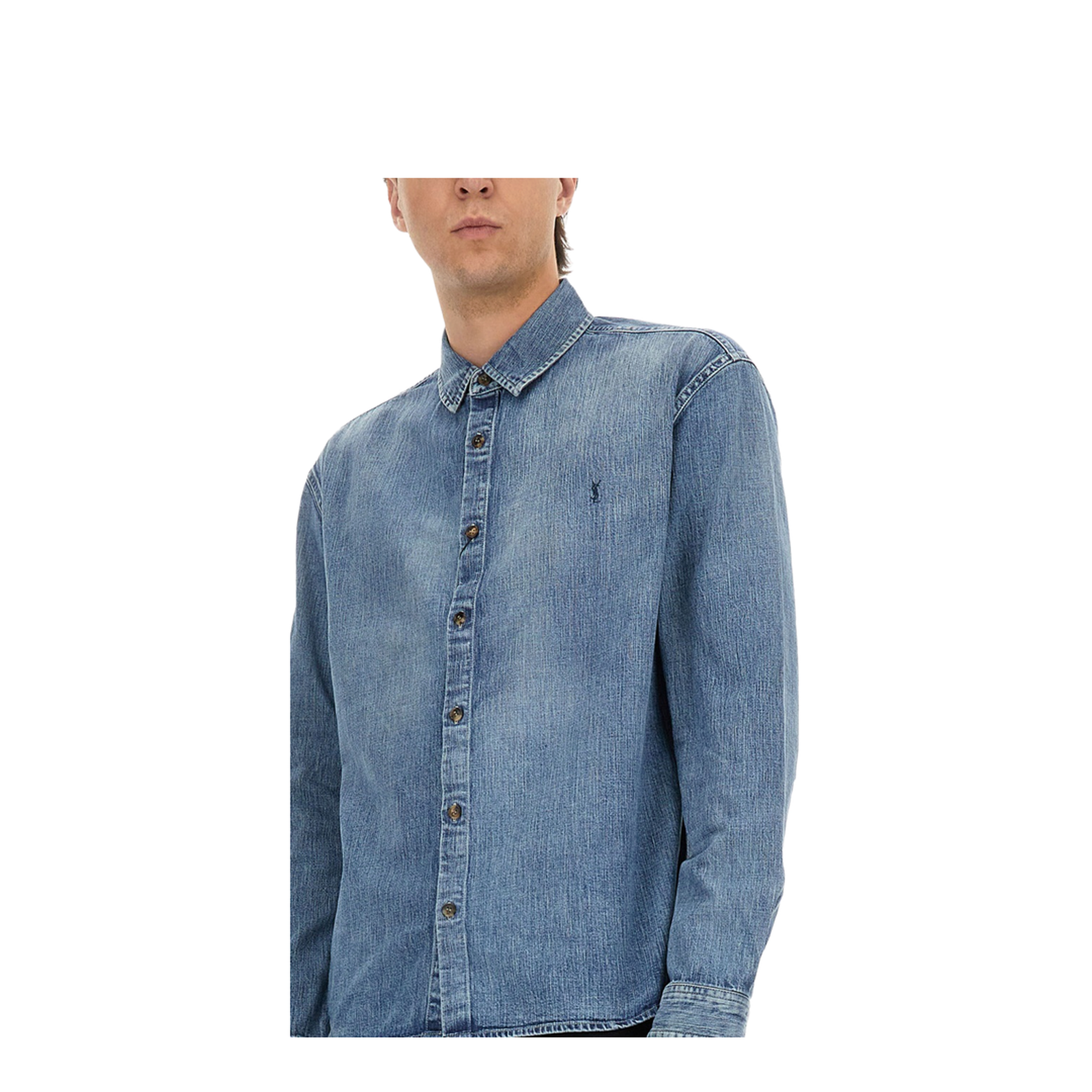 Cassandra Shirt in Day Blue Denim - Image 4