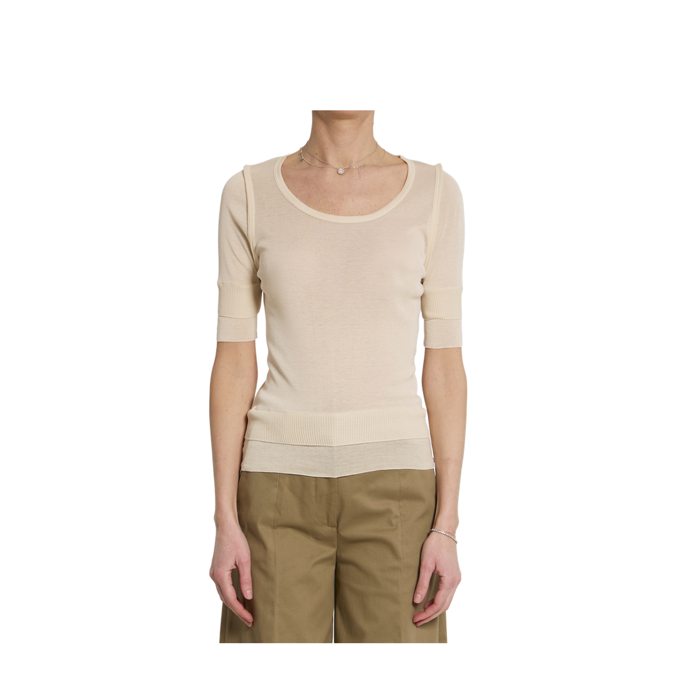 Trompe L'Oeil Viscose And Silk Top - Image 1