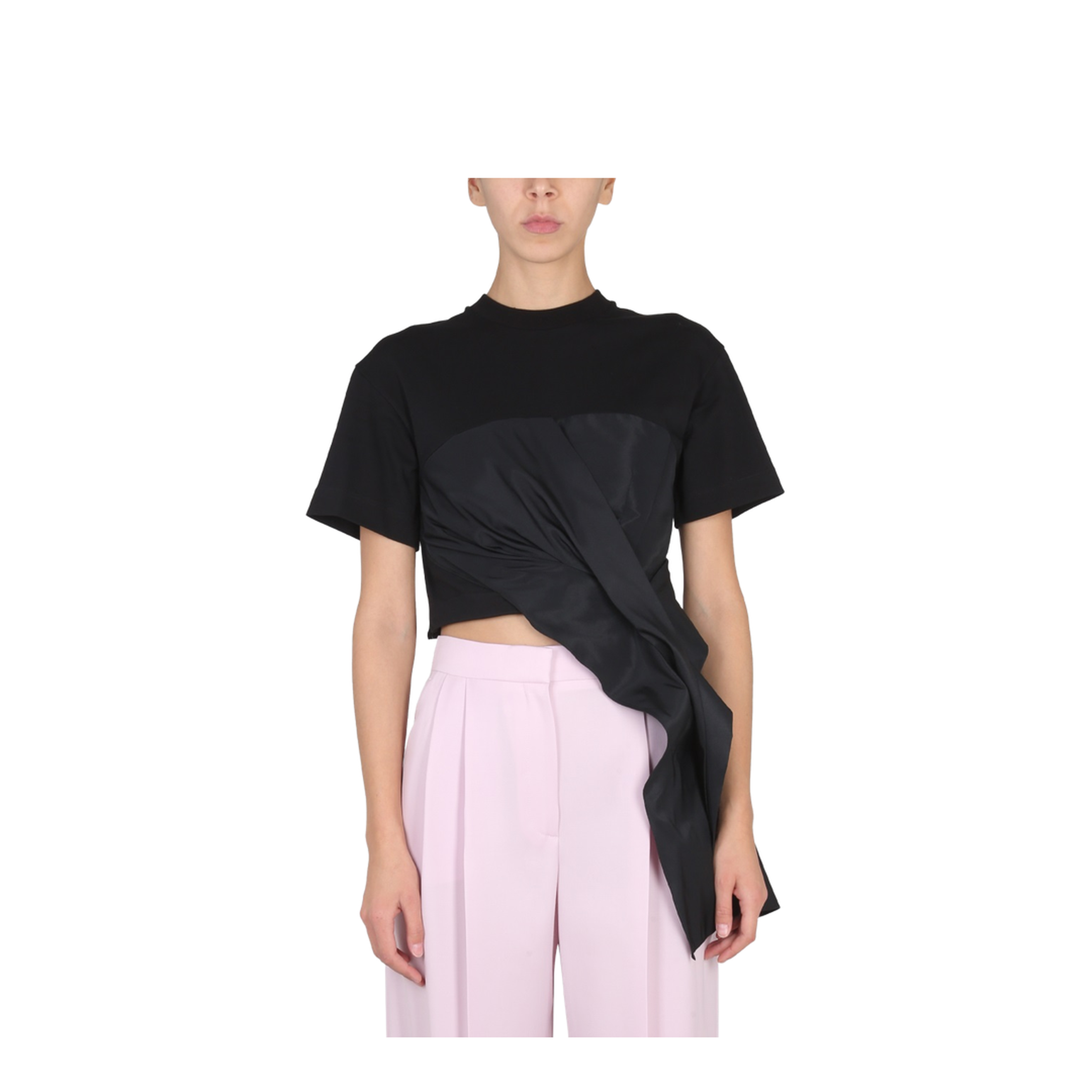 Draped Hybrid T-Shirt - Image 1