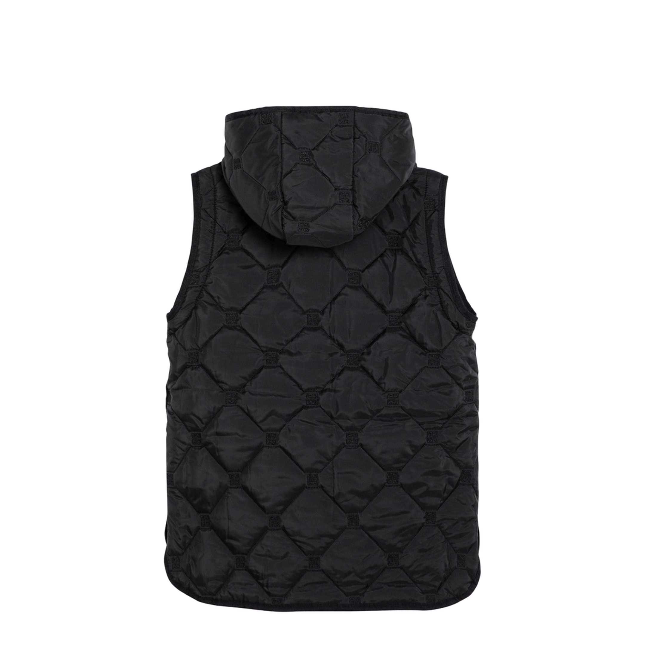 Black Quilted Parka with Removable Sleeves - Image 2