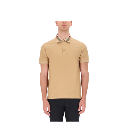 Check Collar Cotton Polo Shirt - Image 4