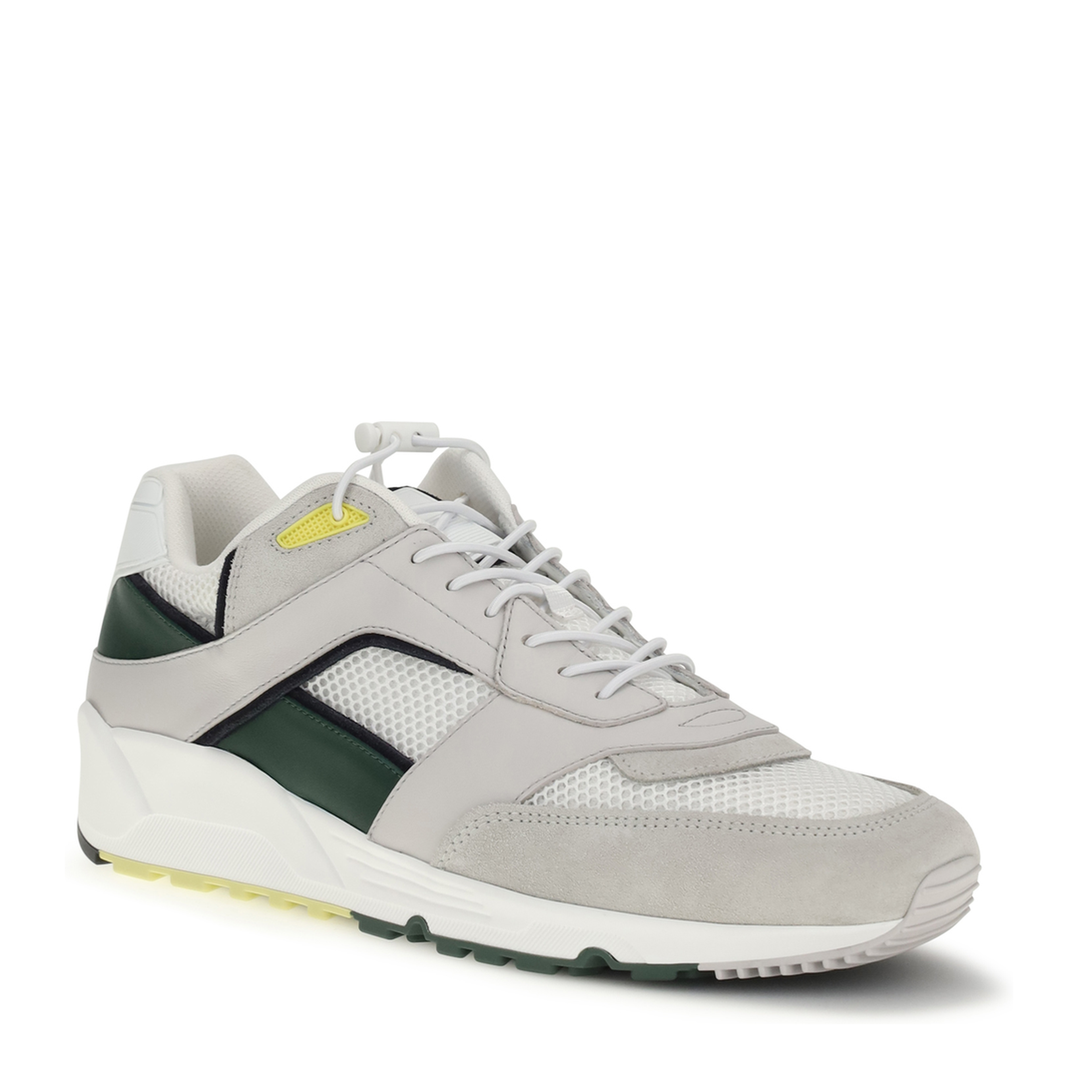 Smooth Leather and Suede Bump Sneakers - Image 2