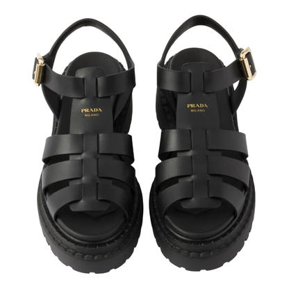 Fisherman's Leather Flatform Sandals - Image 2