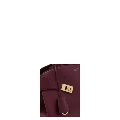 Hug M Handbag Leather Plum - Image 3
