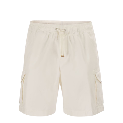 Drawstring Cotton Cargo Shorts - Image 1