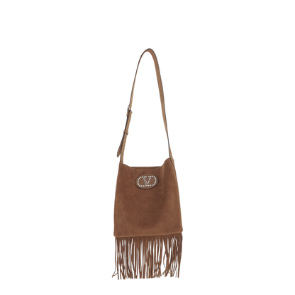 Brown Suede Shoulder Bag - Image 1