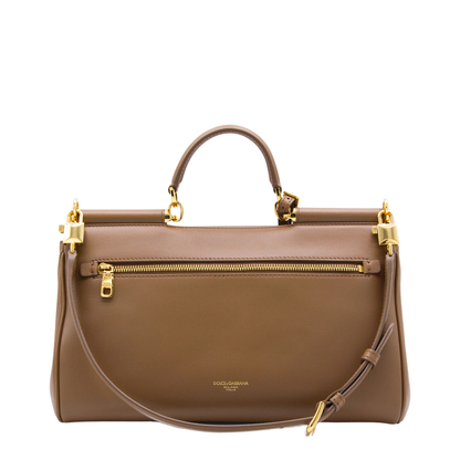 My Sicily Handbag in Plongé Calfskin in Brown - Image 5
