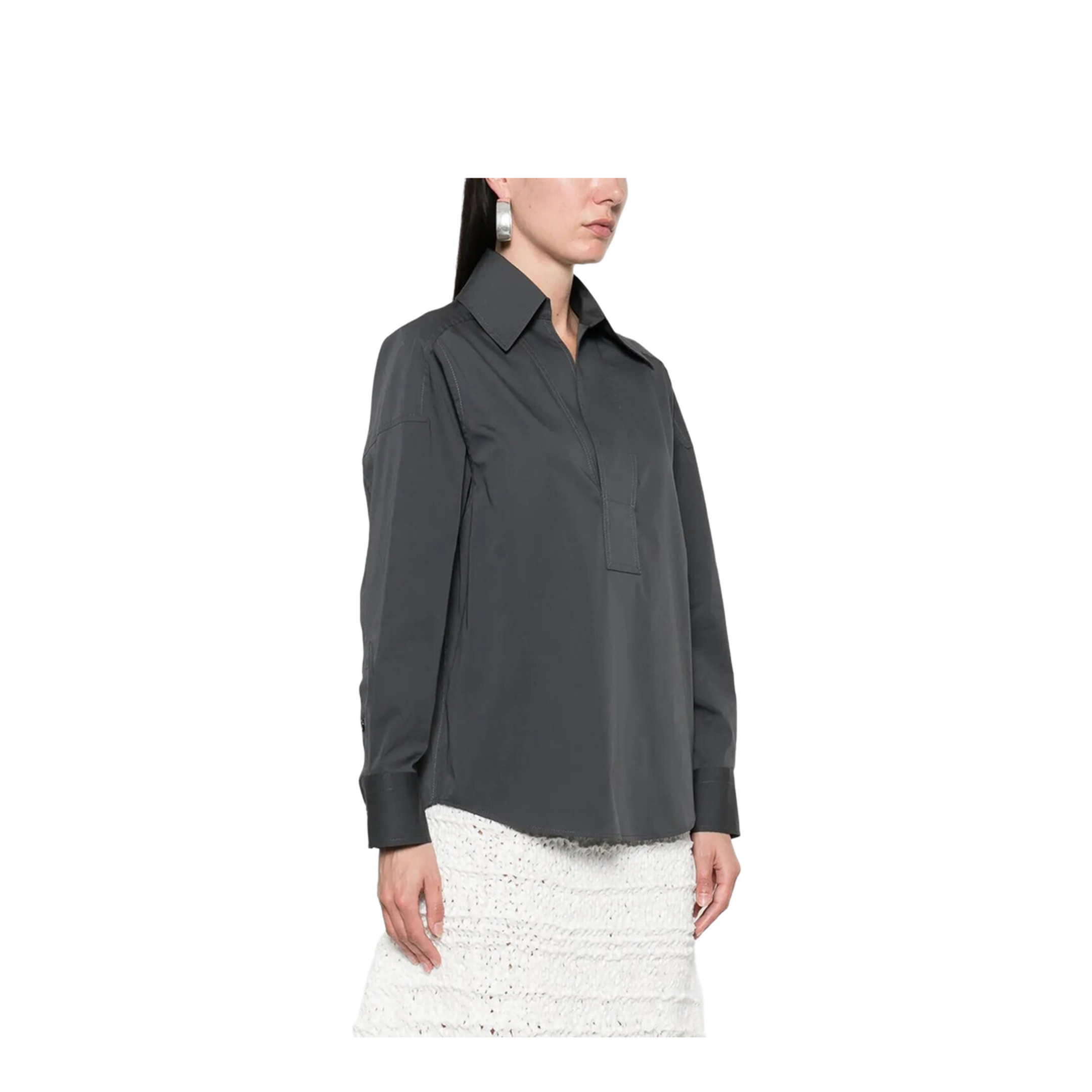 V-Neck Cotton Shirt - Image 2