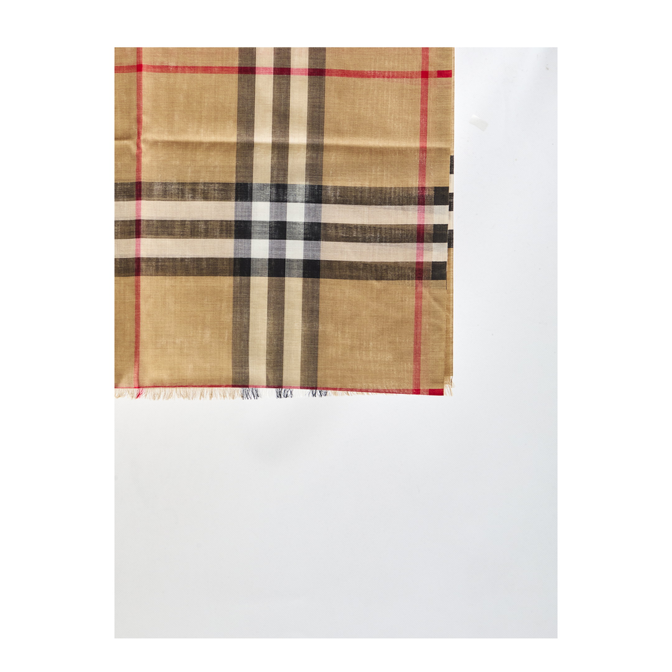 Giant Check Wool and Silk Scarf - Image 2