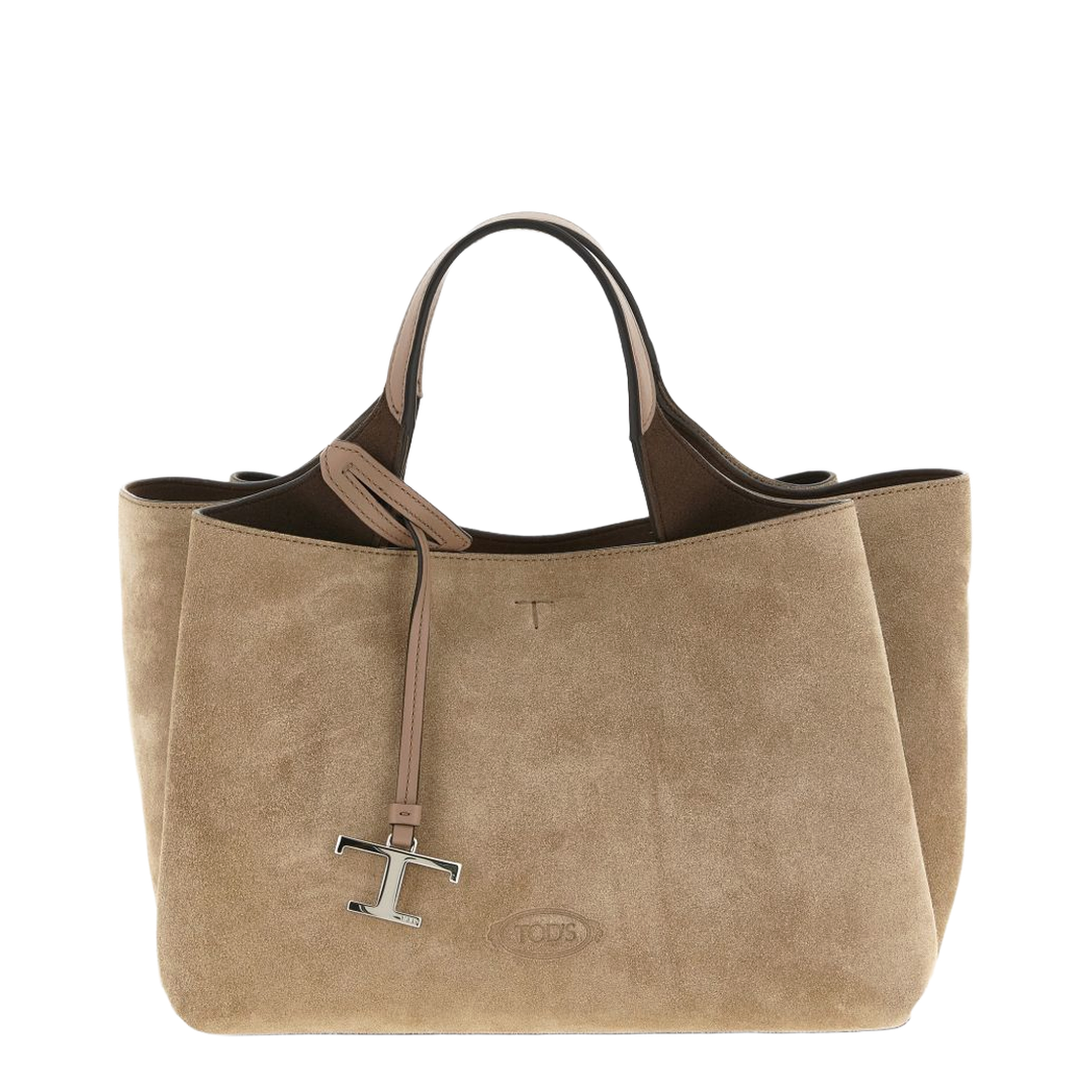 Brown Double Top Handle Tote - Image 1