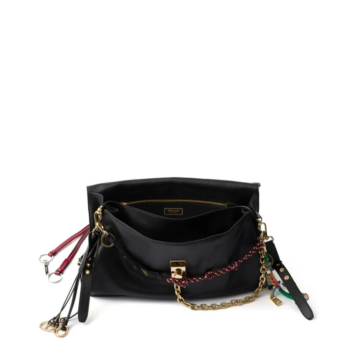 Large Calfskin Shoulder Bag - Black - Image 3