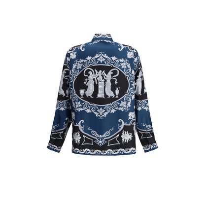 Regular-fit printed silk twill shirt - Image 2
