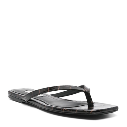 Thong Strap Flat Leather Sandals - Image 2