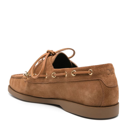 Bateau in Suede Calfskin - Dark Havana - Image 3