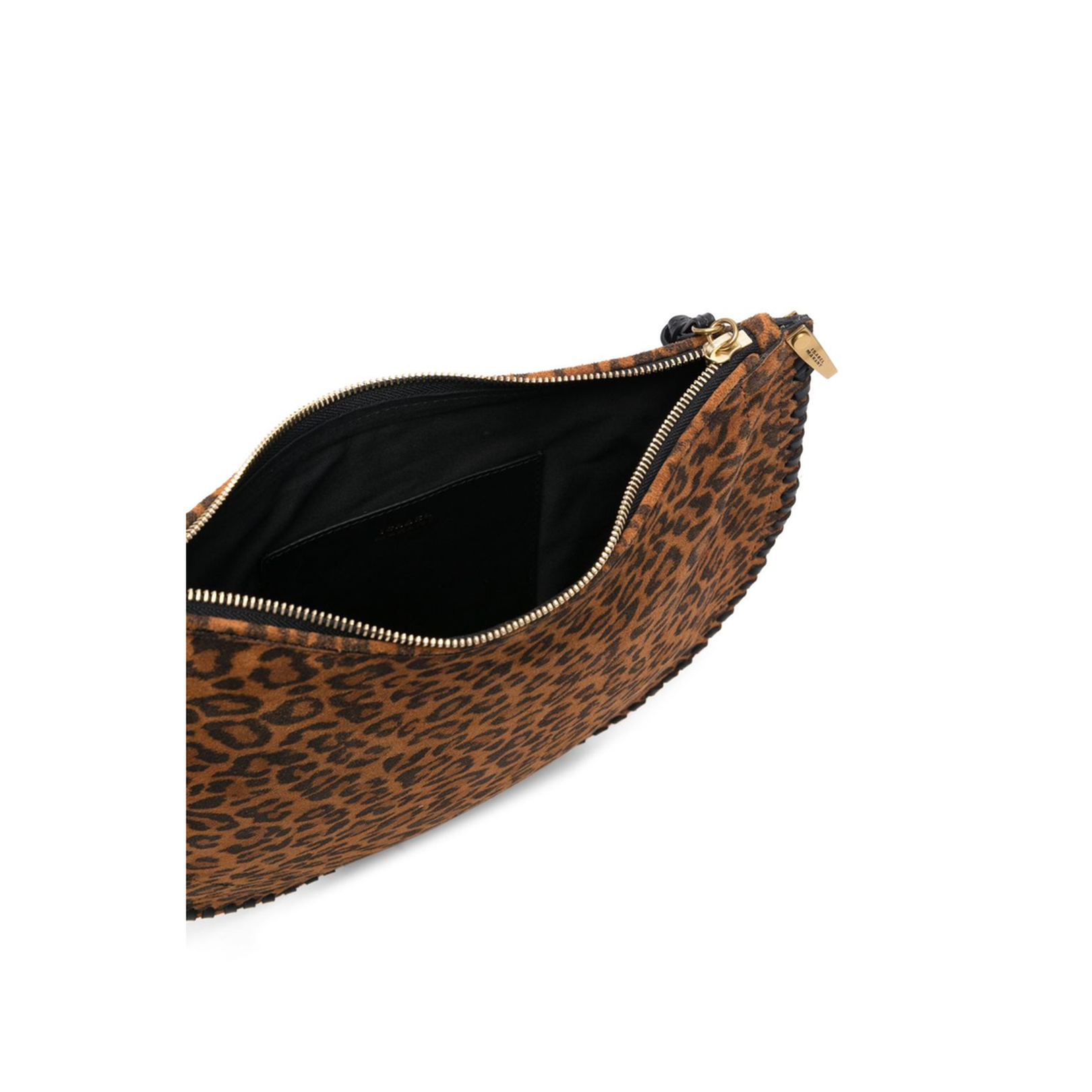 Cognac Brown Top Zip Bag - Image 4