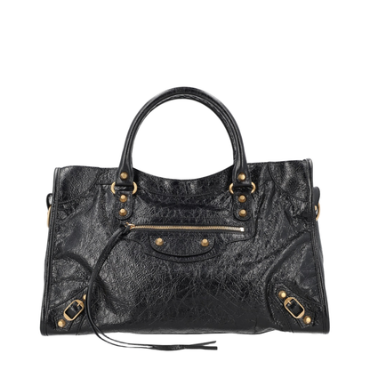 Le City Medium Arena Lambskin Shoulder Bag - Black - Image 1