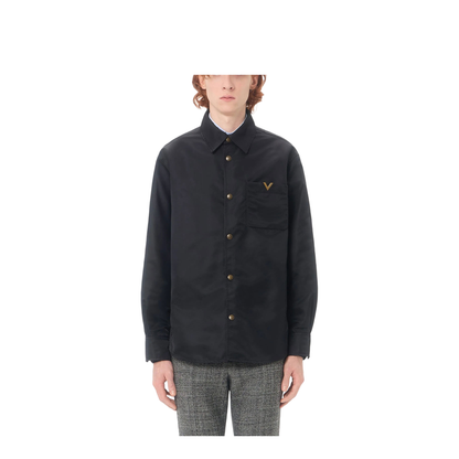 Nylon Shirt Jacket with Vgold - Image 5