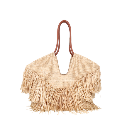 Goldentime Medium Raffia Tote Bag in Natural - Image 4
