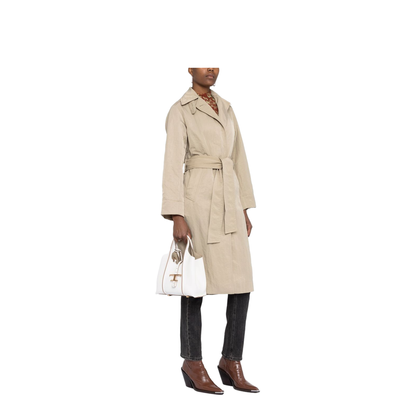 T Timeless Shopping Bag in Leather Mini - White - Image 5