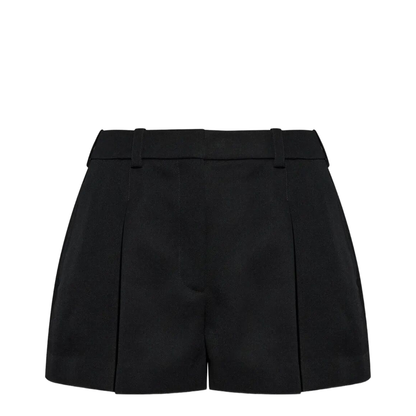 Pleated Wool Shorts - Image 1