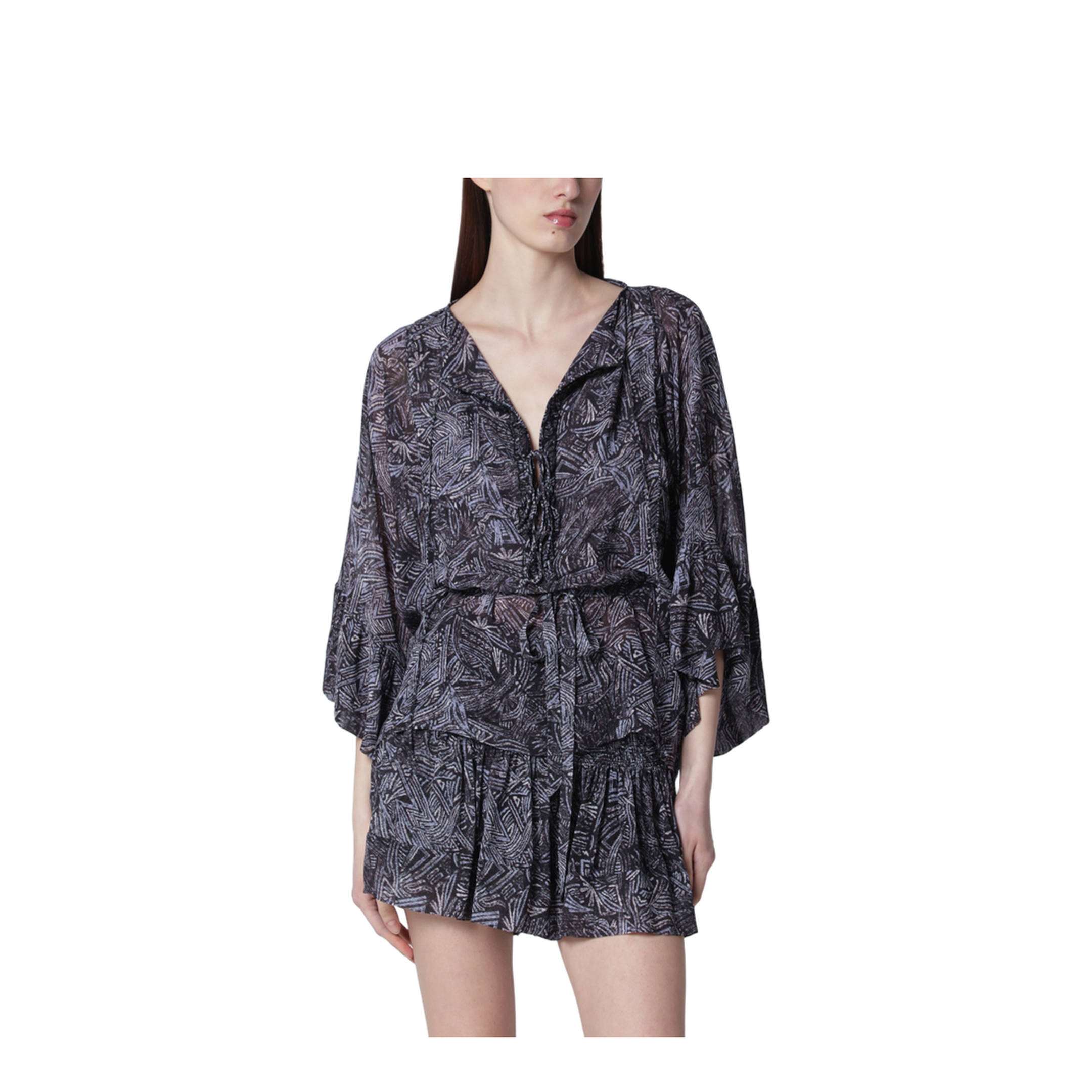 Faded Night Silk Blouse - Image 1