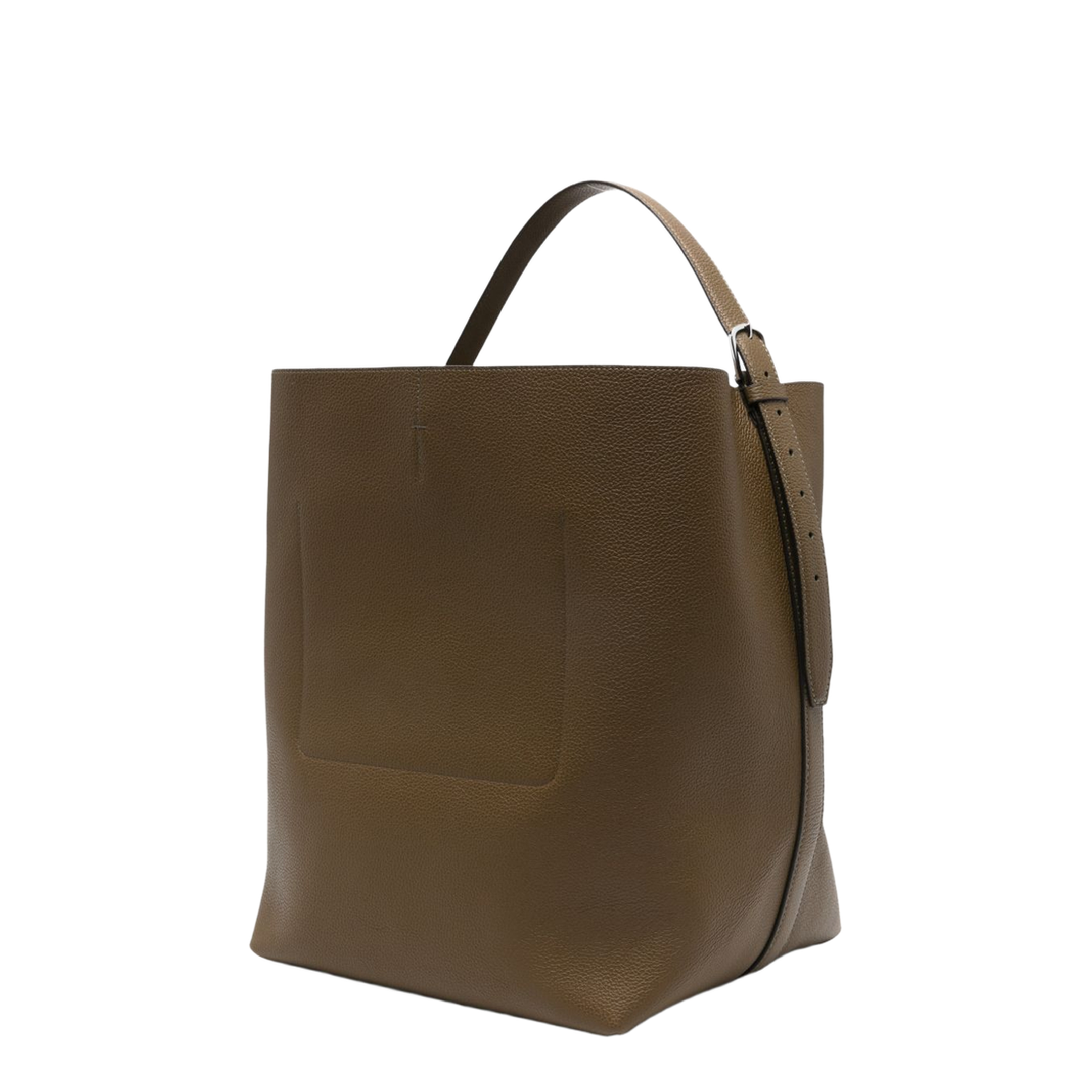 Belted Tote Medium Calf Leather Tote - Dark Taupe - Image 4