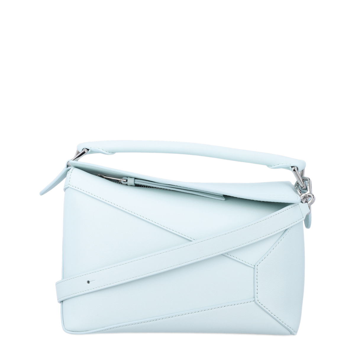 Puzzle Edge Small Calfskin Crossbody - Frozen - Image 1