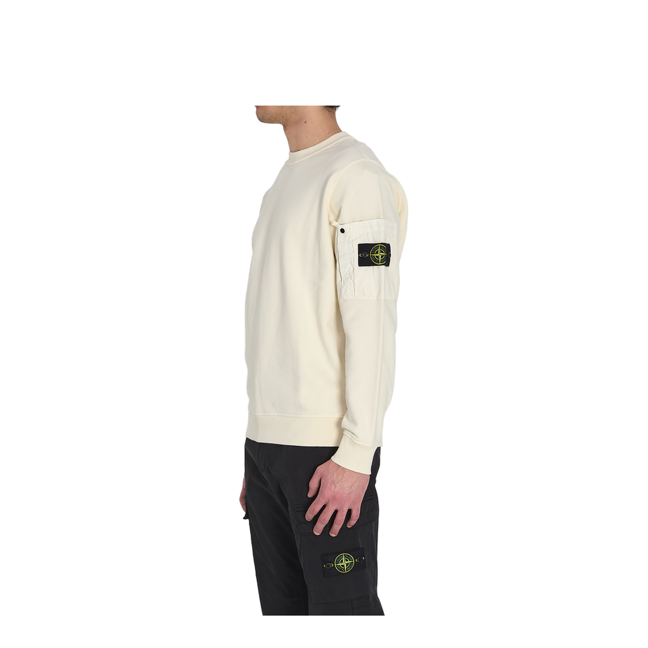 Beige Logo Badge Sweatshirt - Image 2