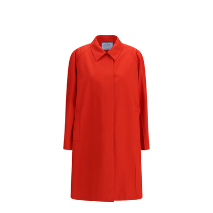 Cotton Gabardine Coat with Classic Collar - Image 1