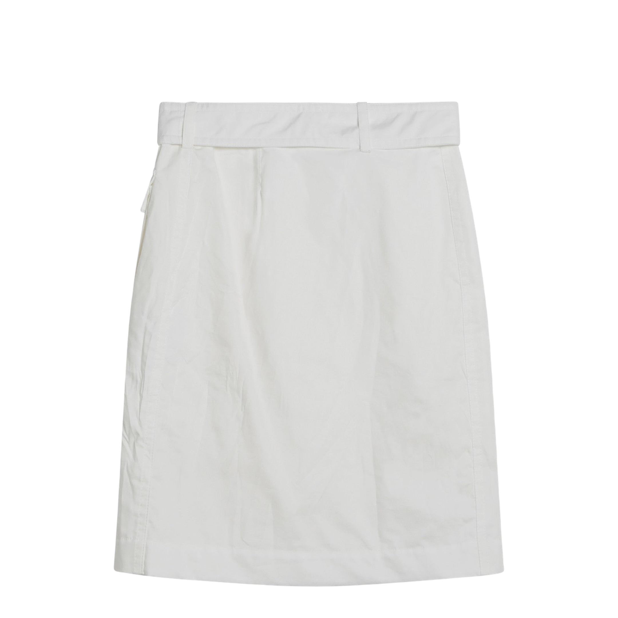 White Wrap Skirt in Cotton Blend - Image 2