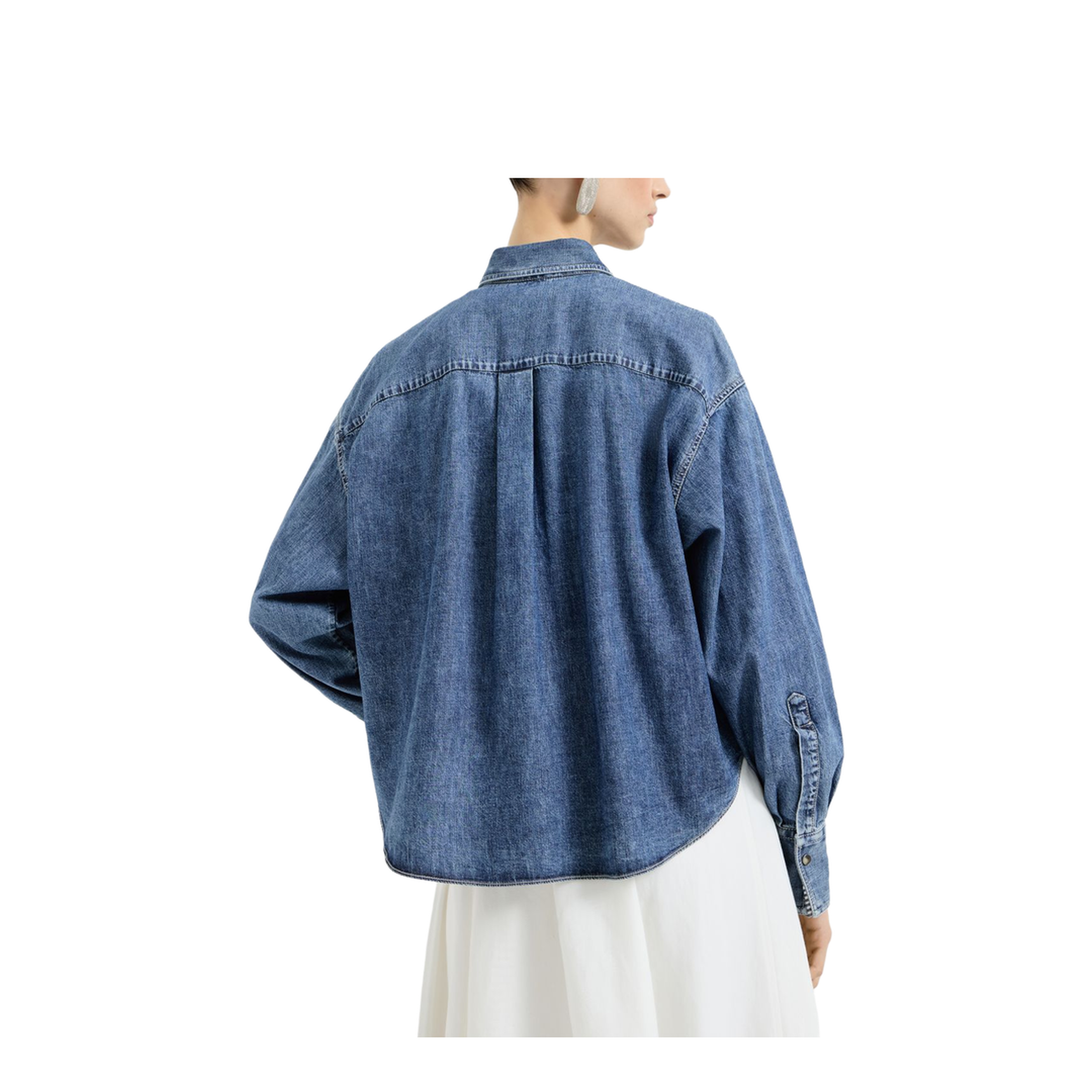 Lightweight Denim Shirt - Blue - Image 4
