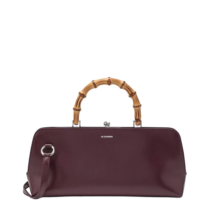 Small Shoulder Bag in Burgundy Calf Leather - Image 1