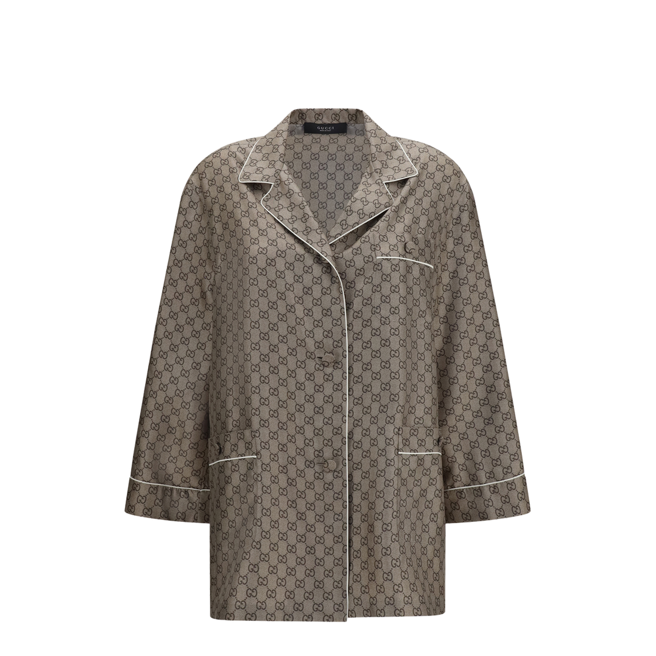 Printed Silk Twill Shirt - Image 1