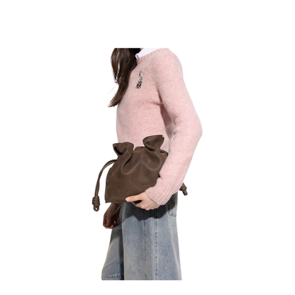 Flamenco Medium Grained Nubuck Clutch - Tundra - Image 2