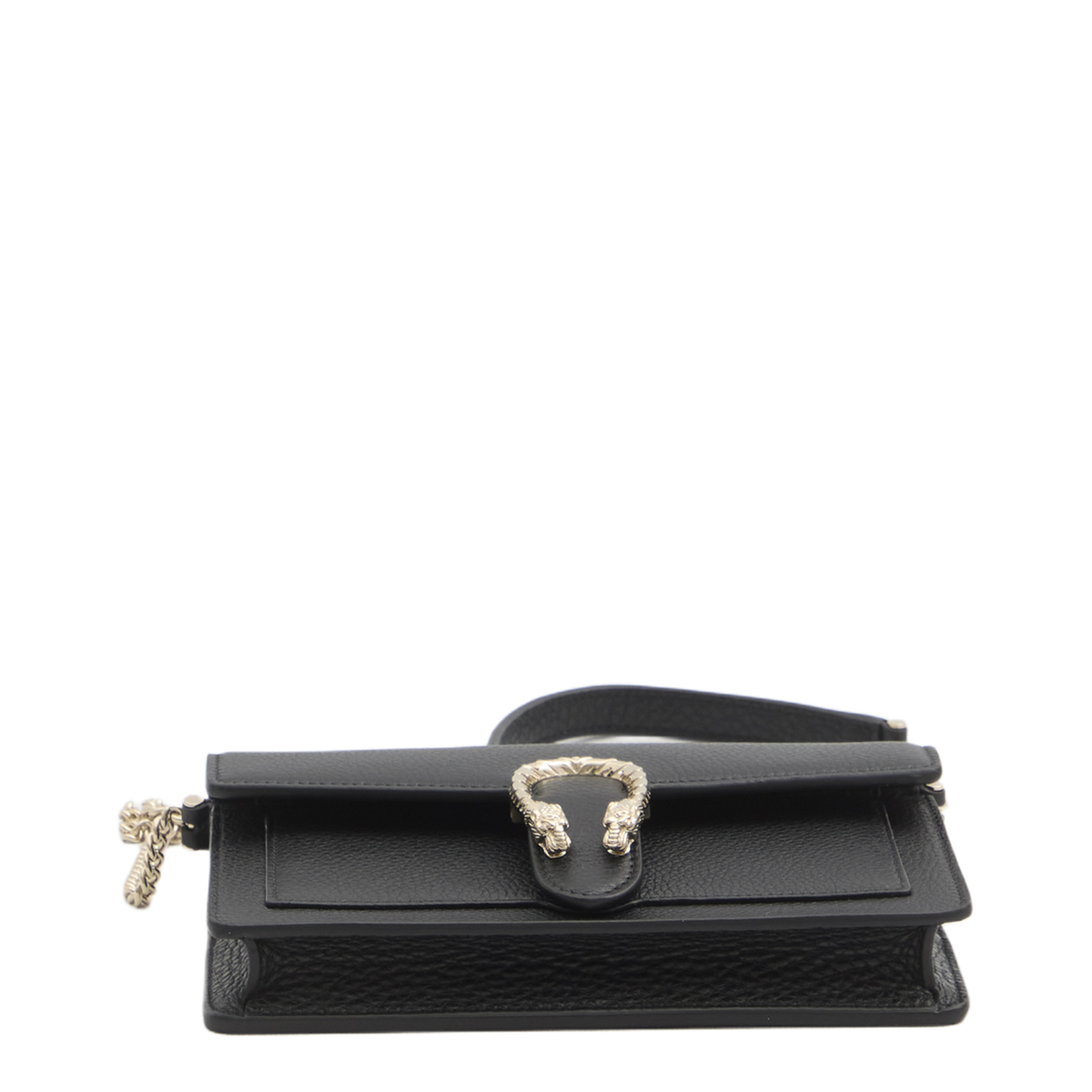 Wallet on chain in black leather - Image 3