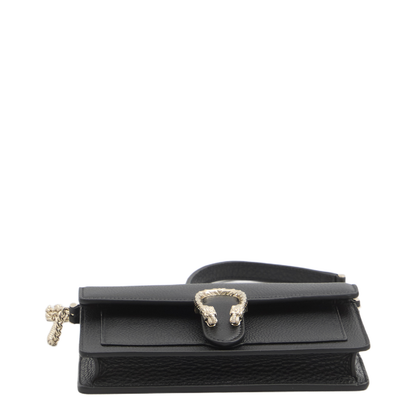 Wallet on chain in black leather - Image 3