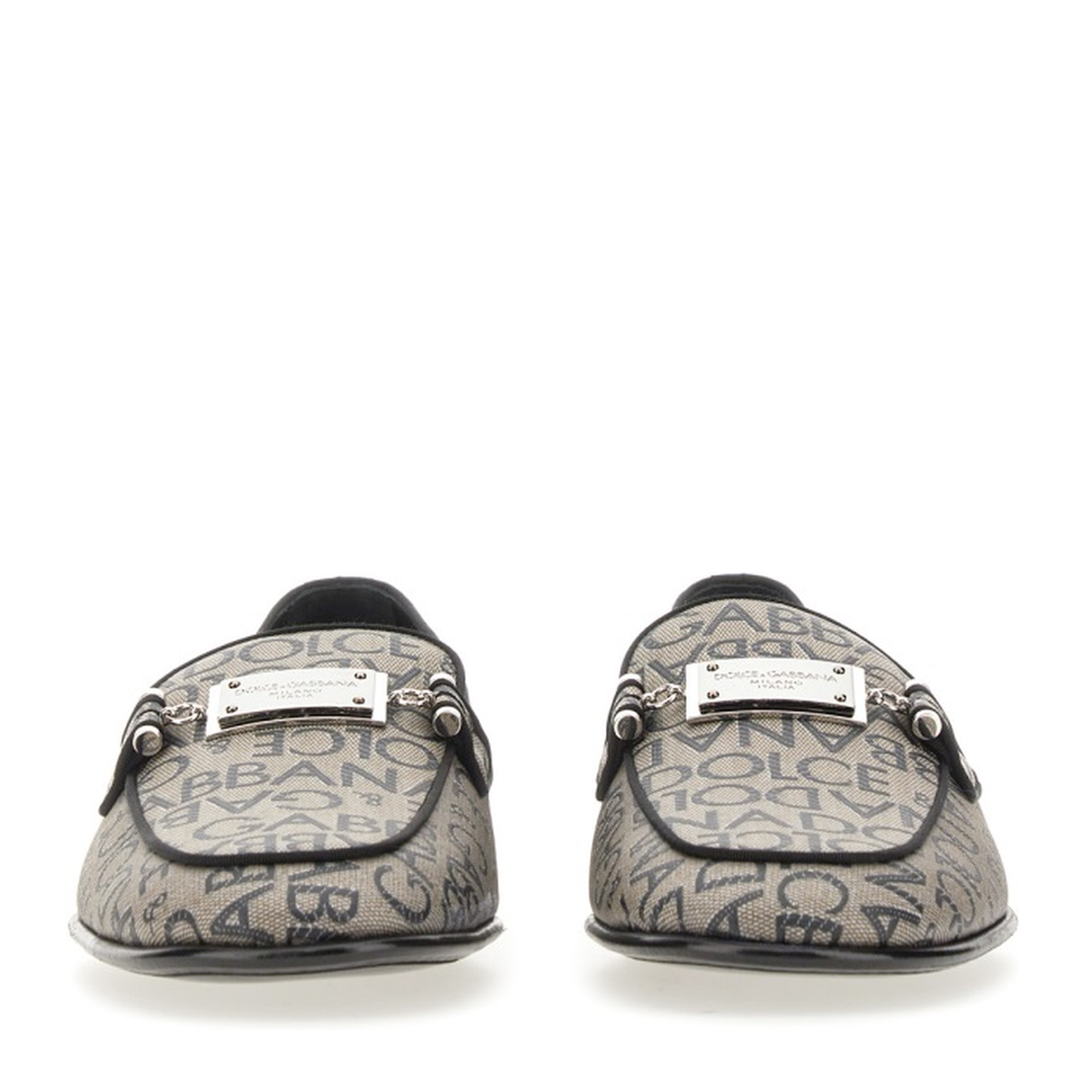 Loafers with all-over lettering logo print - Image 4