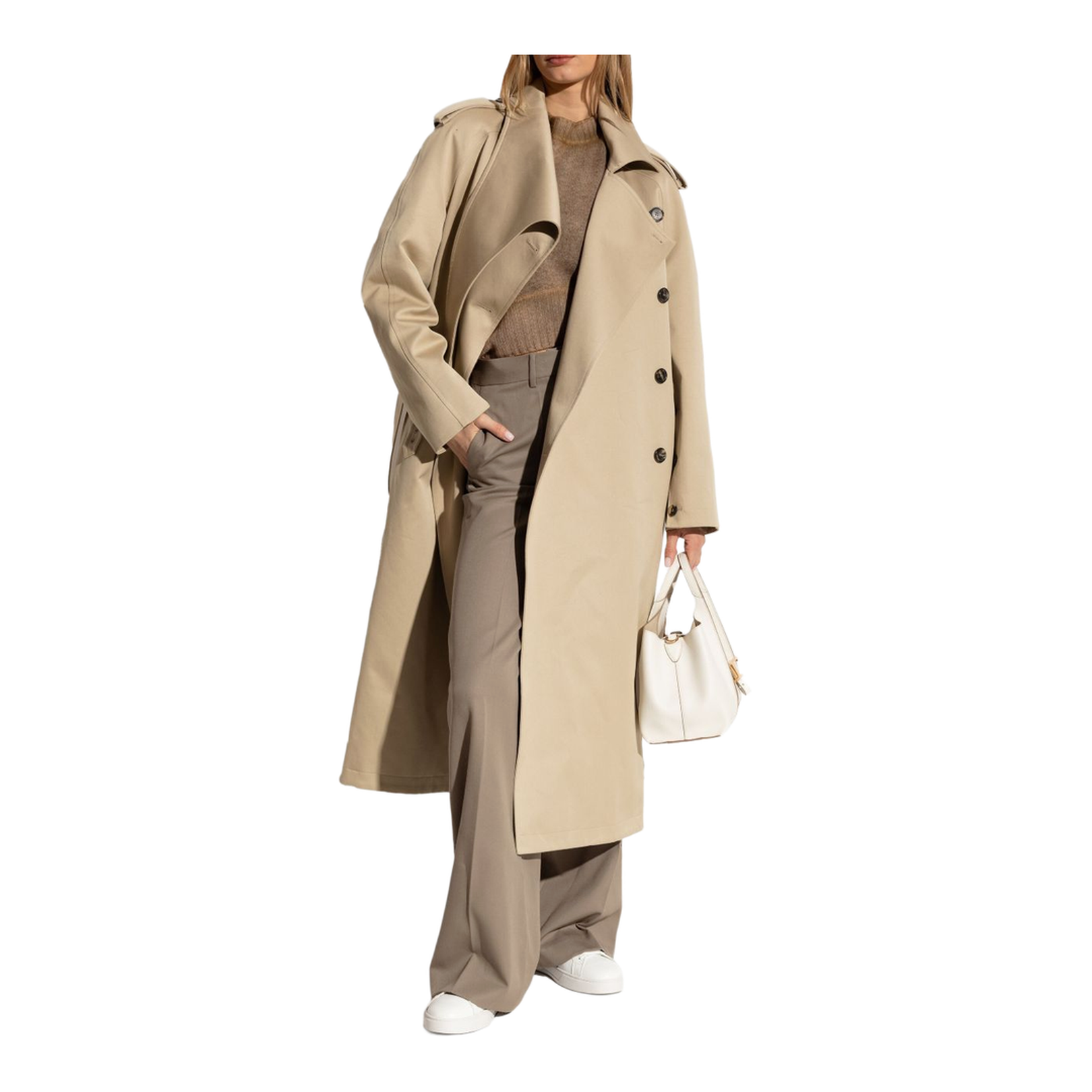 White Front Lace-Up Fastening Round Toe Flat Sole - Image 3