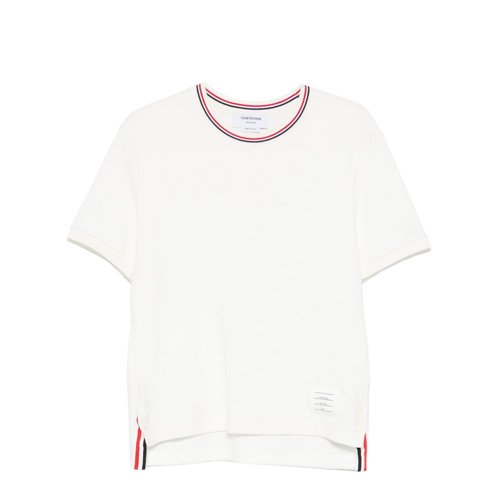 Cotton Waffle Rib Cuff Tee - Image 1