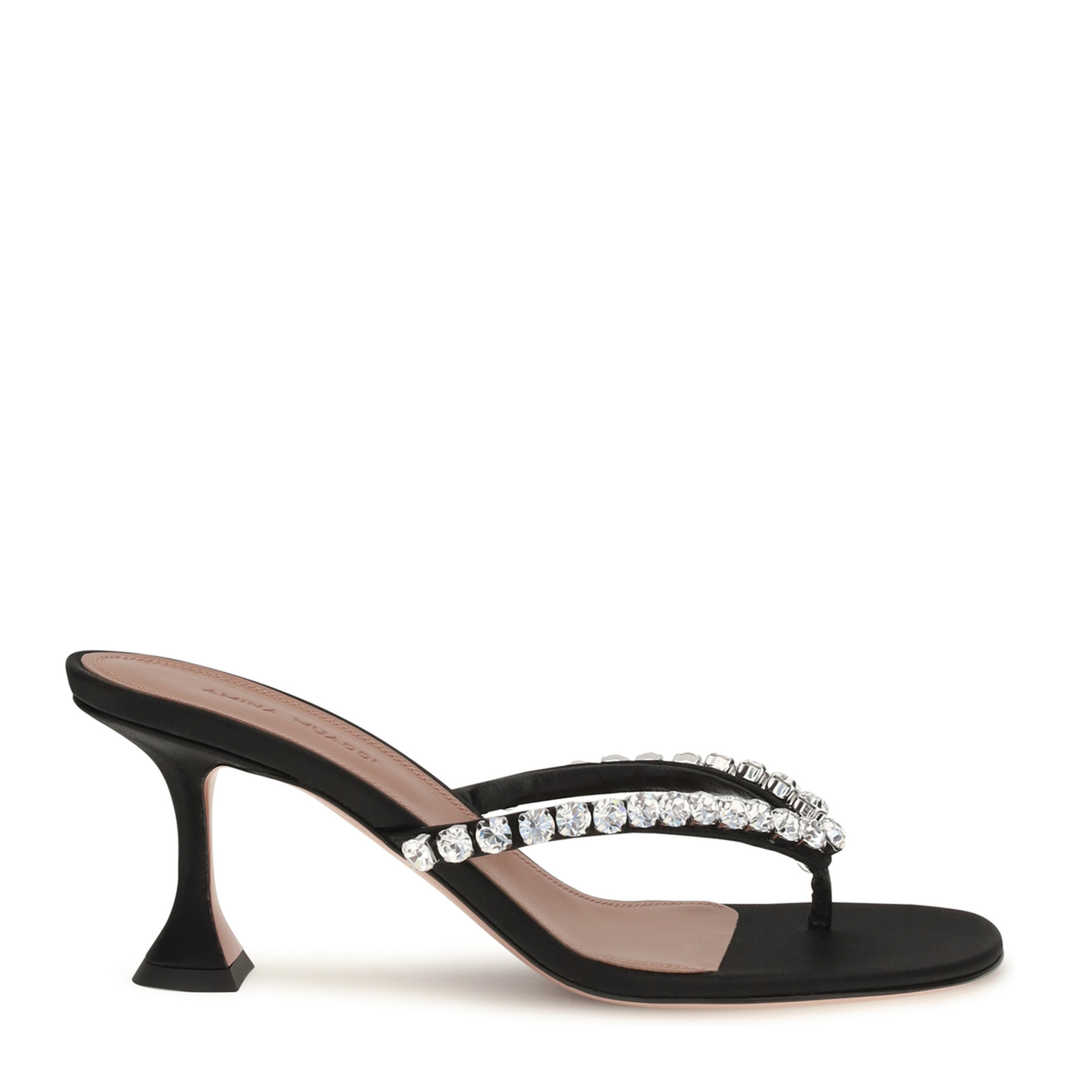 Crystal-Embellished Thong Sandals - Image 1
