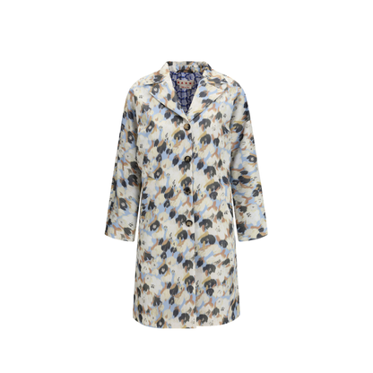 Printed Button Parka Coat - Image 1