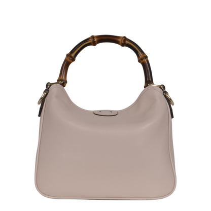 Diana Small Smooth Leather Tote - Light Pink - Image 5