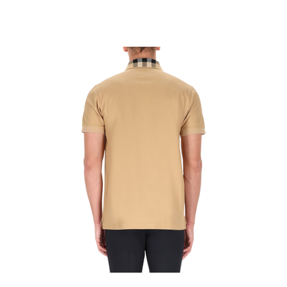 Check Collar Cotton Polo Shirt - Image 5