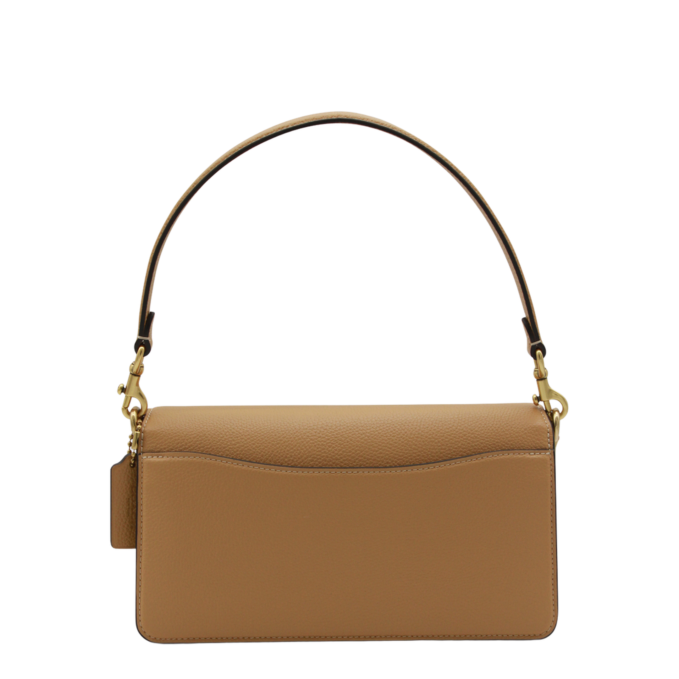 Tabby 26 Polished Pebble Leather Shoulder Bag - Brass/Biscuit - Image 6