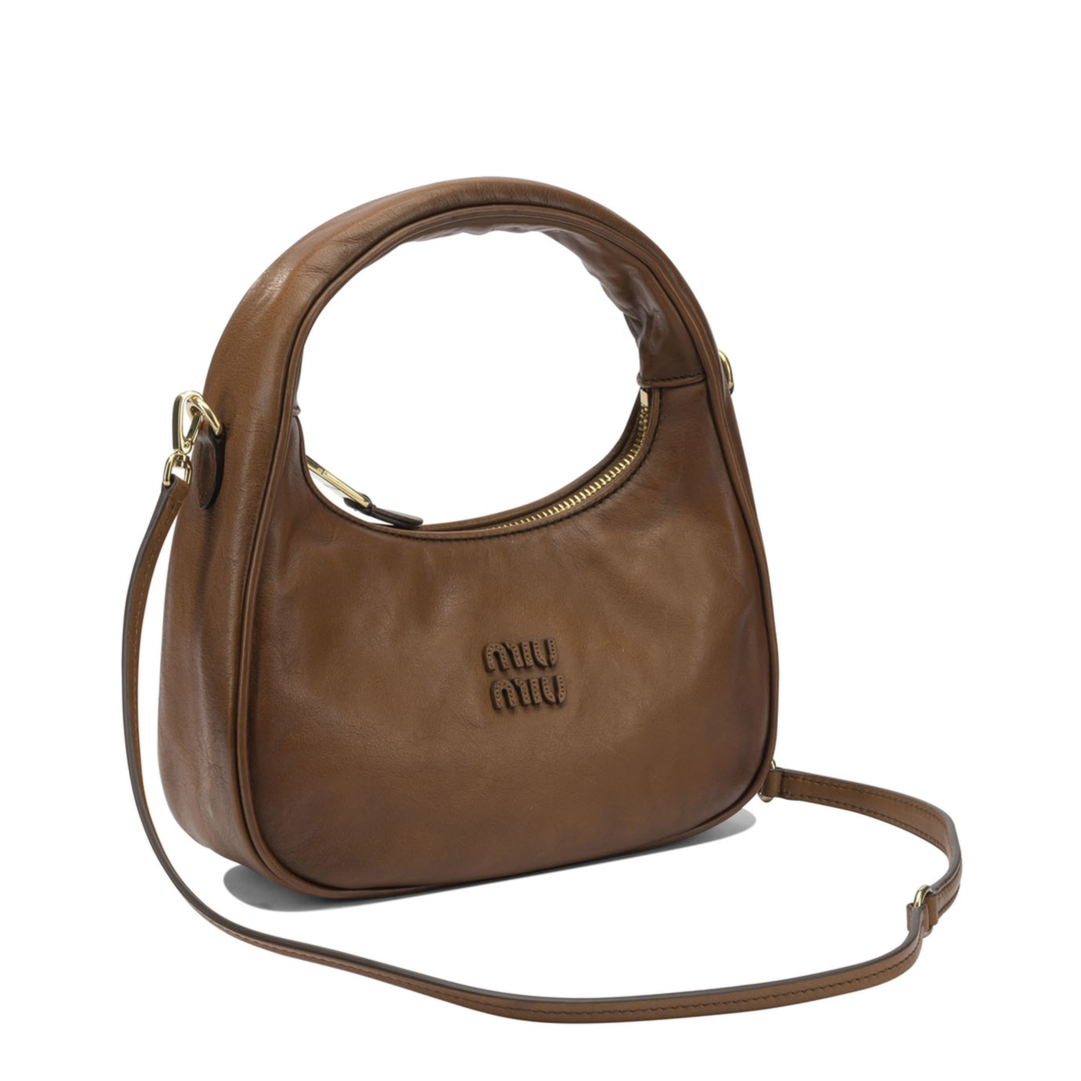 Wander Medium Calfskin Shoulder Bag - Cognac - Image 2