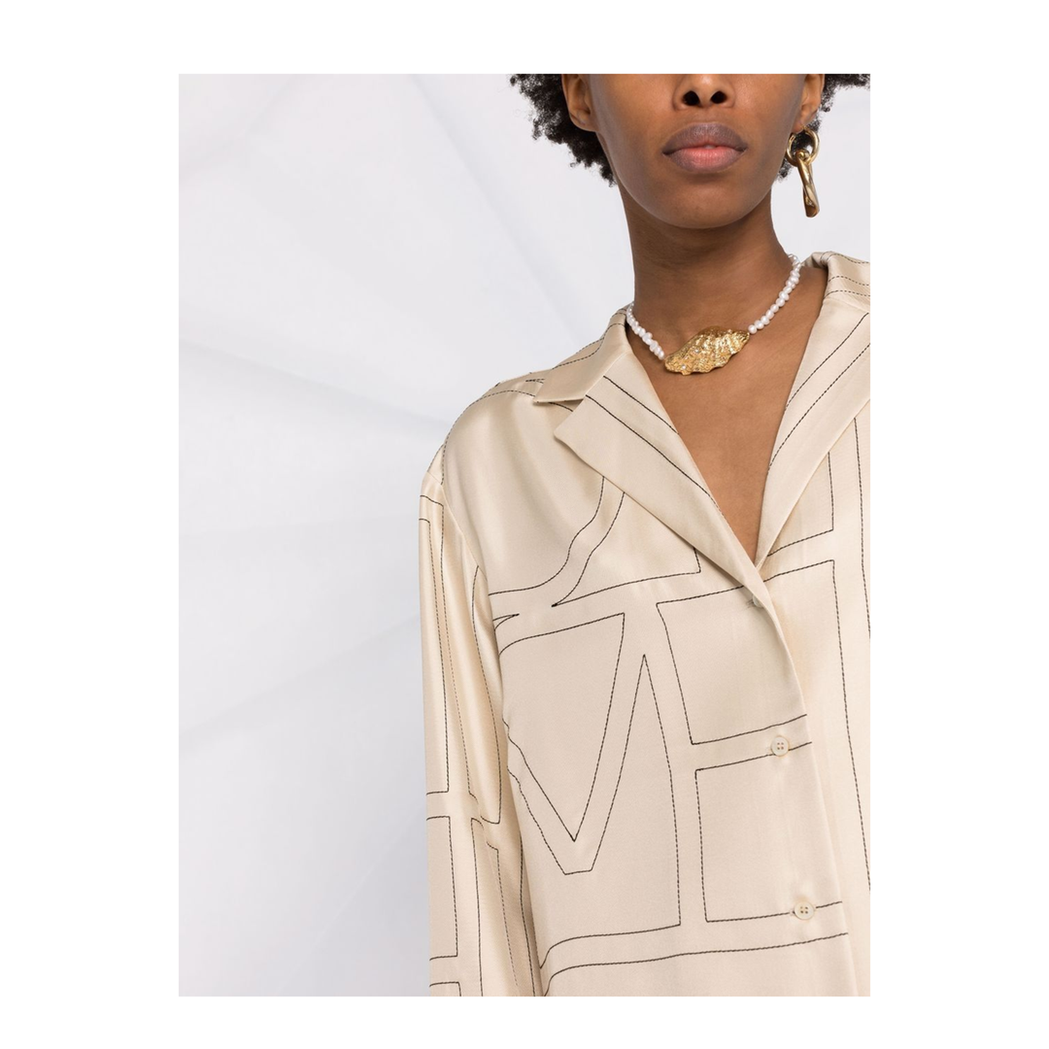Beige Monogram Shirt - Image 3