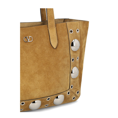 Medium Nellcôte Suede Shopping Bag Beige - Image 4